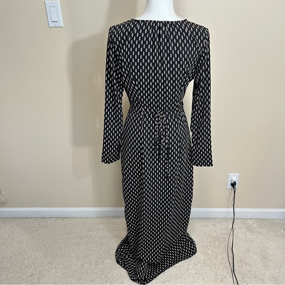 Lulu’s Exclusive Fluent in Stroll Black Wrap Maxi Dress - Picture 10 of 15